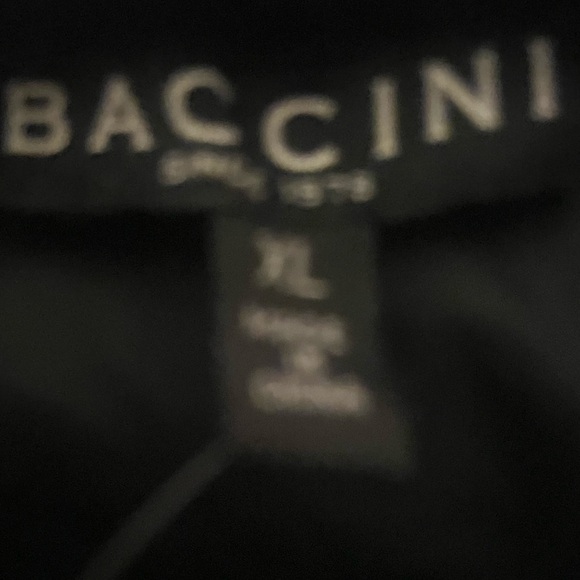Baccini Men's Dark Puffer Jacket with Zipper Accents - Picture 5 of 5